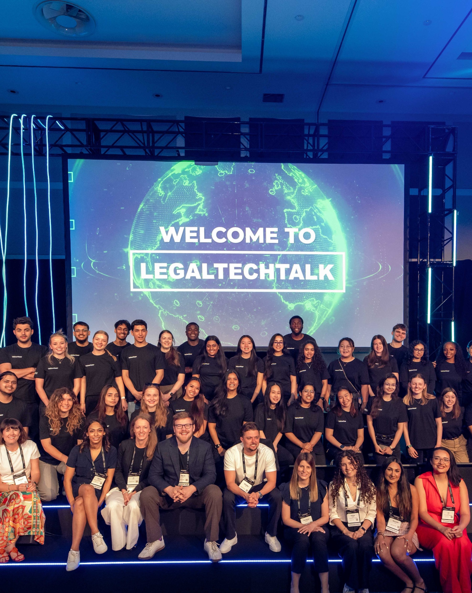 LegalTechTalk welcome stage with team